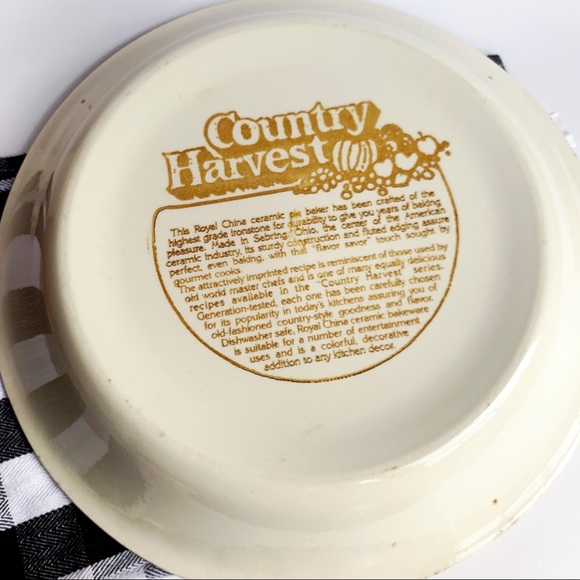 VTG Farmhouse Style Apple Pie Plate - Picture 3 of 4